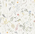 Dimoon 118"x16.1" Floral Peel and Stick Wallpaper Beige Contact Paper Thicken Wallpaper Delicate Flower Waterproof Green Leaf White Self Adhesive Removable Wall Paper Shelf Liner Decal Vinyl Roll