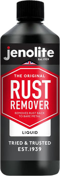 JENOLITE Original Rust Remover for Metal - Fast Acting Liquid - Industrial Strength, Removes Rust Back to Bare Metal - 500ml (16.9 fl oz)