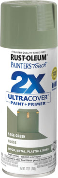 Rust-Oleum 249094 Painter's Touch 2X Ultra Cover Spray Paint, 12 oz, Gloss Sage Green