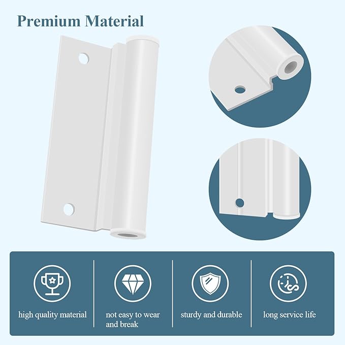 2 Pcs 2579475 Bottom/Lower Screen Door Leaf Hinge W/Screws Fit for Andersen 400 Series Frenchwood Hinged Patio Door, Lower Butt Hinge