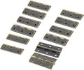 XMHF 2 Inch Butt Hinges for Cupboard Cabinet Home Furniture Hardware Door Folding Butt Hinge Bronze Tone 12PCS