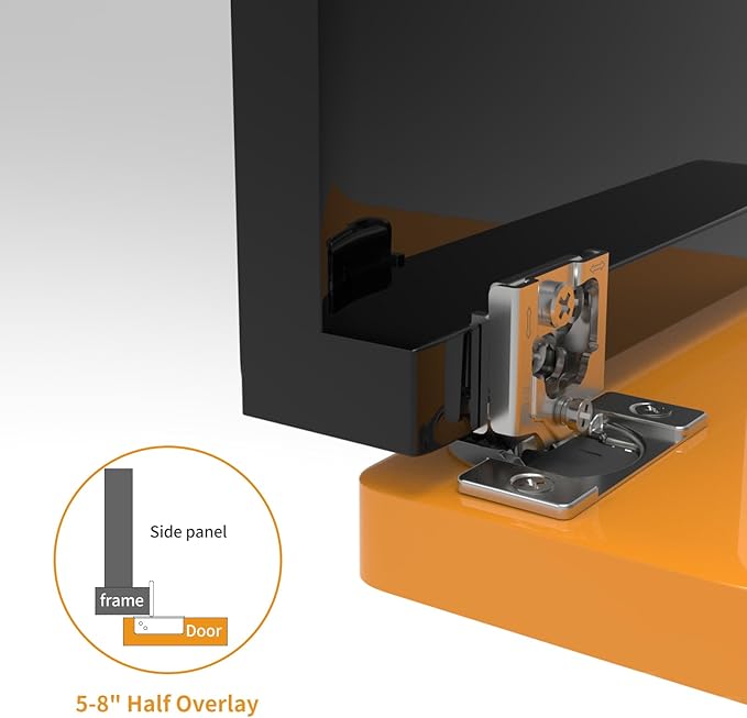 Chibery 30 Pack 5/8" Overlay 3D Soft Close Concealed Hinge for Face Frame Door, Smooth Slow Self Closing Hinges, Satin Nickel, Hidden 105° Open Angle Stainless Steel Hinge for Kitchen Cabinet Door