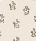 Beige Floral Wallpaper Vintage Rose Peel and Stick Wallpaper Waterproof Contact Paper Removable Self Adhesive Drawer Liner Decoration Paper for Walls - 17.3”×196.8”