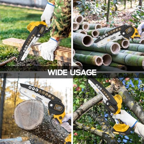Mini Chainsaw Cordless, 6 Inch Hand Held Electric Power Chain Saw