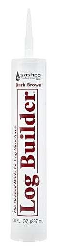 Sashco Log Builder Acrylic Latex Caulking Sealant, 30 oz Cartridge, Dark Brown (Pack of 1)