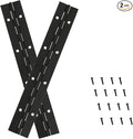 2PCS Heavy Duty Piano Hinge,8-Inch 304 Black Continuous & Piano Hinges,0.05" Thickness,1.2" Open Width, Ideal for Folding Cabinet Doors, Black Stainless Furniture Hinges Includes 16pcs Screws