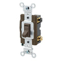 Leviton 15-Amp 120/277-Volt, Toggle Framed 4-Way AC Switch, 54504-2, Tan Brown