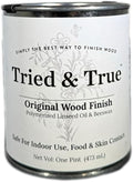 Tried & True Original Wood Finish, Pint - Linseed Oil & Beeswax Blend, Ideal for All Woodwork, Long-Lasting Durability, Food Safe Sealer, Non-Toxic Wood Finish