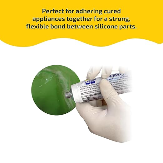 Smooth-On SIL-Poxy™ Rubber Silicone Adhesive, 0.3 oz Tube – Flexible RTV Silicone Glue for Silicone Rubber Repair & Bonding, Strong Waterproof Sealant (Packaging May Vary)