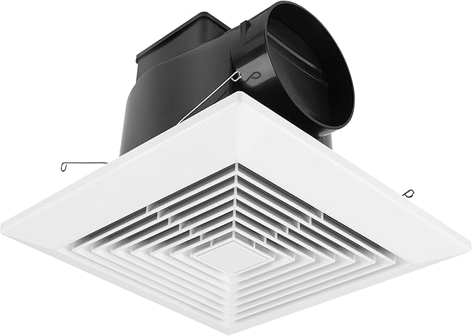 Fanspex Bathroom Ceiling Exhaust Fan, 11.4" Panel Household Bath Vent Ventilation Fan with 1.0 Sones Quiet Operation, 110 CFM