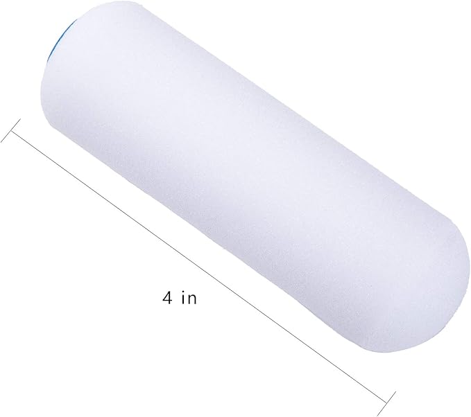 Mister Rui Foam Paint Roller, Mister Rui Foam Paint Roller Covers, 4 Inch Sponge Paint Roller, Pack of 50, High Density Foam Brings Even Finishes, Perfect for Cabinets, Cupboards, Doors