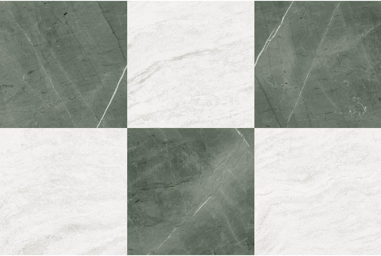 FloorPops x Chris Loves Julia Bonneville Jade Peel and Stick Floor Tiles, FP6332
