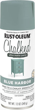 Rust-Oleum Harbor Blue Chalked All-in-One Ultra Matte Spray Paint | One Coat Coverage | No Primer, Sanding, Or Topcoat Needed | Easy Spray Application | Made in USA | 12 OZ