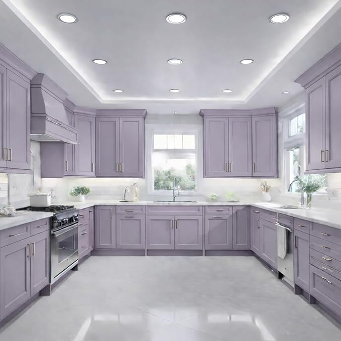 ALL-IN-ONE Paint by Heirloom Traditions, Thistle (Gray Purple), Gallon - Durable cabinet and furniture paint. Built in primer and top coat, no sanding needed. Includes our 30 featured color card.