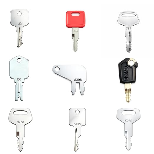 62 Heavy Equipment Key Set Consturction Ignition Keys for Kubota Volvo JD JCB Cat Yanmar Komatsu Bobcat Hitachi Case Ford Toyota Hitachi Takeuchi JLG