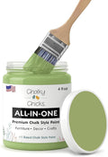 Chalky Chicks 4 Fl Oz Matte Lily Pad (Green) Chalk Paint for Furniture Without Sanding - No Prep Furniture Paint No Sanding All in One for Crafts, Wood, Walls, Cabinet, Metal, Dresser, Farmhouse