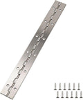 Piano Hinge, 12 Inch Stainless Steel Hinges with Holes and Stainless Steel Screws, Piano Heavy Duty Hinges, Suitable for Cabinets, DIY Storage Boxes, and Marine Scenarios
