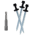 Metal Roofing Screws 10 x 3 inch, Black Hex Head Sheet Metal Roof Screw with EPDM Washer for Corrugated Roofing (250Pcs)
