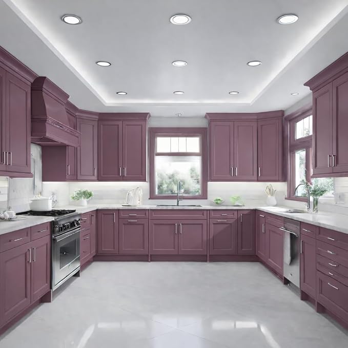 ALL-IN-ONE Paint by Heirloom Traditions, Passion (Plum Rose), 8oz Sample - Durable cabinet and furniture paint. Built in primer and top coat, no sanding needed. Includes our 30 featured color card.