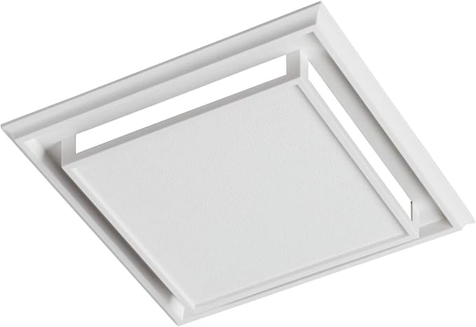 Broan 682 Bathroom Ventilation Fan with Charcoal Filter and White Plastic-Grille