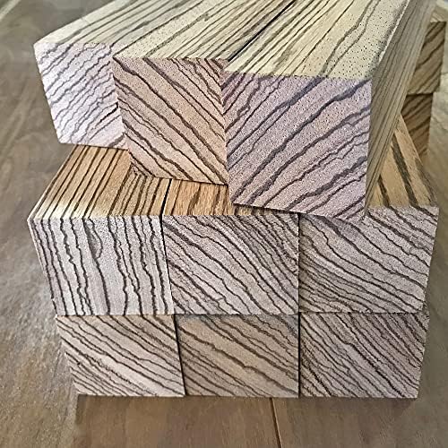 Zebrawood Wood Turning Blanks 6pcs - 2" x 2" x 24"