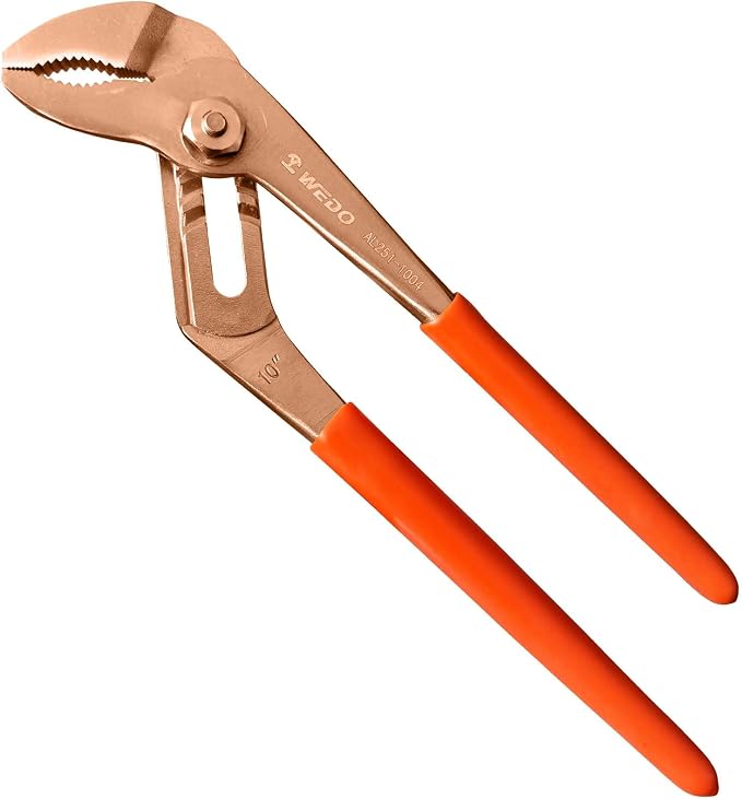 WEDO 14" Groove Joint Pliers,Tongue-and-Groove Pliers,Beryllium Copper,Non-magnetic,Length 350mm,Max jaw opening 55mm,DIN Standard, BAM & FM Certificate