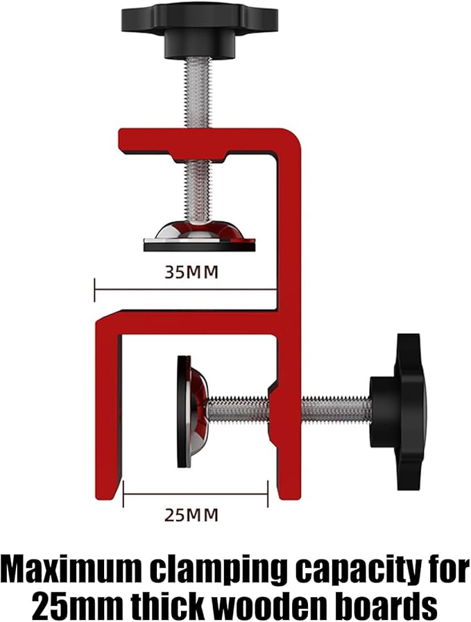0-25mm Woodwork Clamp Closure Scriber Wardrobe Marking Clamping Jig Aluminum Alloy Fixing Clip for Carpentry Woodworking
