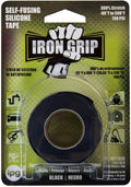 IPG Iron Grip Self-Fusing Silicone Tape, 1" x 10 ft, Black (Single Roll)