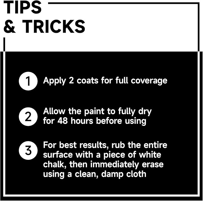 Chalkboard Paint Black Chalk Board Paint for Wall, Wood, Metal, Glass, Plaster Boards Sign, Frame or Any Surface, Use with Chalk Pen Wet Erase, Non-Toxic, Quick-Dry - 1000g, 32Oz Cover 130 sf