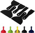 Bates 6 Pack Black Plastic Putty Knife Set - Paint Scraper, Spackle Tool, Spreader