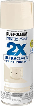 Rust-Oleum 249110 Painter's Touch 2X Ultra Cover Spray Paint, 12 oz, Gloss Ivory