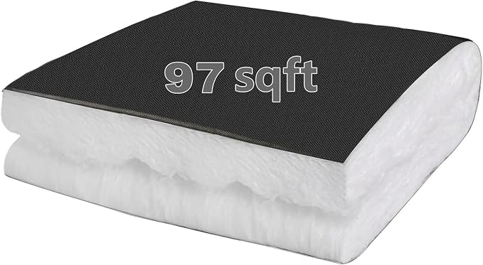 97 SQFT Automotive Camper Van Insulation, Water-Resistant Thermal & Sound Barrier, RV Camper Insulation 59" x 236" (4.9ft x 19.7ft) for Van Conversions, RVs, Trucks