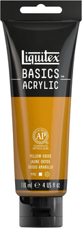 Liquitex BASICS Acrylic Paint, 118ml (4-oz) Tube, Yellow Oxide