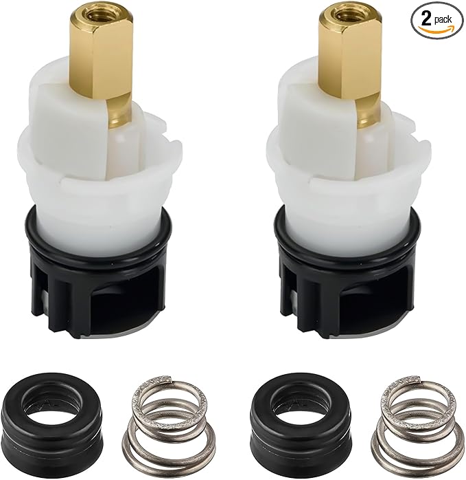 RP25513 Faucet Stem Replacement for Delta two handle Faucet Repair Kit with RP24096 cartridge RP4993 Seat and Spring RP24097 Turn stop1/4, 2 pack