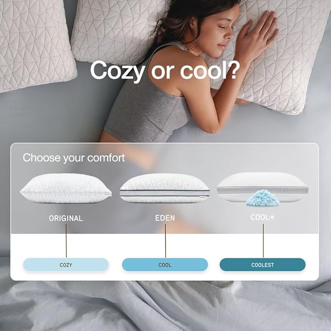 Coop Home Goods Eden Cut-Out Bed Pillow for Side Sleepers, King Size, Adjustable Medium Soft Memory Foam Cooling Pillow with Ergonomic Shoulder Cut-Out, CertiPUR-US/GREENGUARD Gold