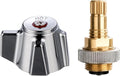 Hand Wash Sink Faucet Handle Kit, Commercial Faucets Parts Replacement Handle, Red Hot Metal Knob Handle with Brass Stem