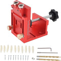 Woodwork Guides Joint Angle Tool Carpentry Locator Pocket Hole Jig Tool Kit Precision Positioning Multifunction Inclined Hole Locator Positioner for Woodworking Angle Drilling