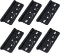 Wealrit 6 pcs Non-Mortise Hinges Door Hinges 3 Inch Length Heavy Duty Door Hinges Black Bifold Butt Hinges with Screws