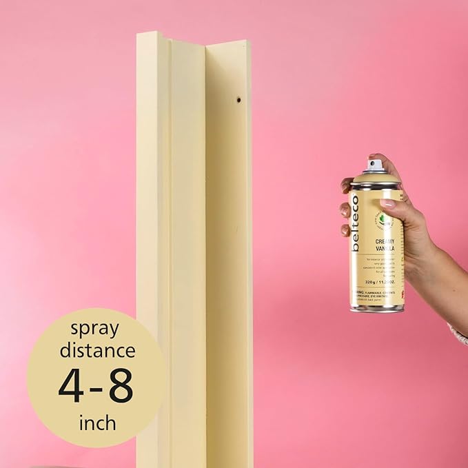 Creamy Vanilla Spray Paint | Water based & Odorless | Eco-Friendly & Vegan | Weather & UV-Resistant | For all Substrates | Fast Drying with High Coverage | For Indoor/Outdoor Use