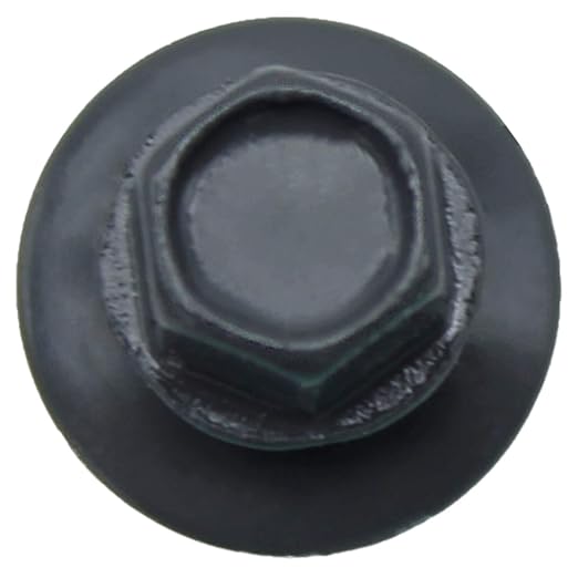 10 x 1 FAB. Charcoal Metal Roofing Screws - Hex Washer Head- Self-Starting/Tapping - EPDM Washer. 10 X 250 Bags - 2,500 Screws