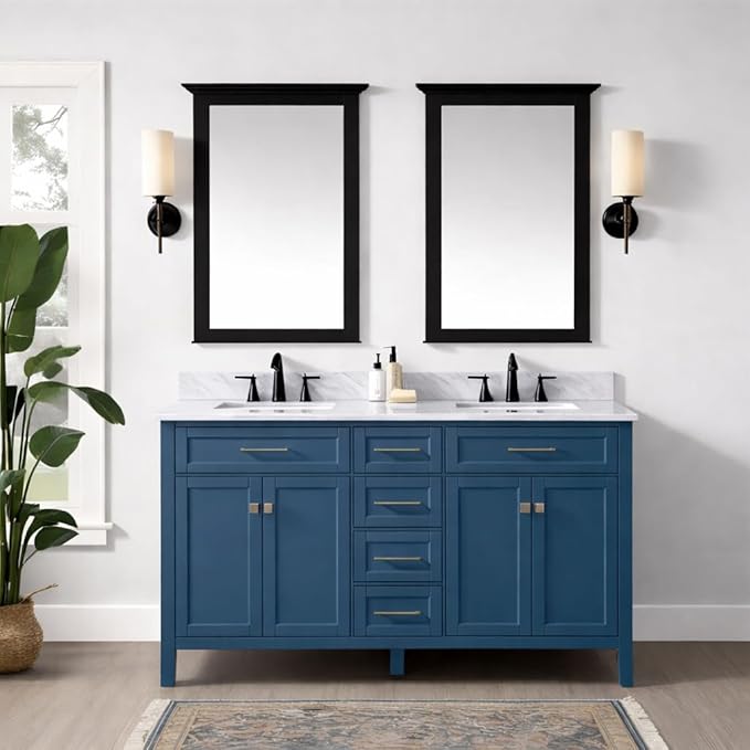ALL-IN-ONE Paint by Heirloom Traditions, Maldives (Royal Blue), 8oz Sample - Durable cabinet and furniture paint. Built in primer and top coat, no sanding needed. Includes our 30 featured color card.