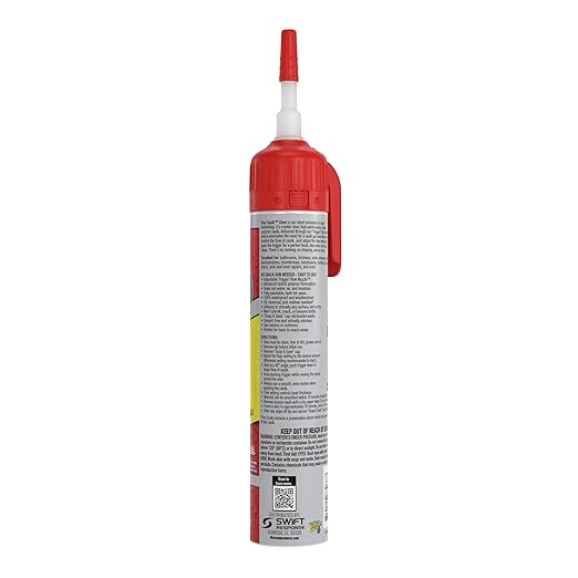 Flex Caulk, Waterproof & Weatherproof Hybrid Polymer Sealant, Strong, Paintable, Indoor, Outdoor, Bath, Shower, Sink, Window, Baseboards, Door, RV, Roof, Wood, Auto & Marine, Clear, 6.6 oz, 2-Pack