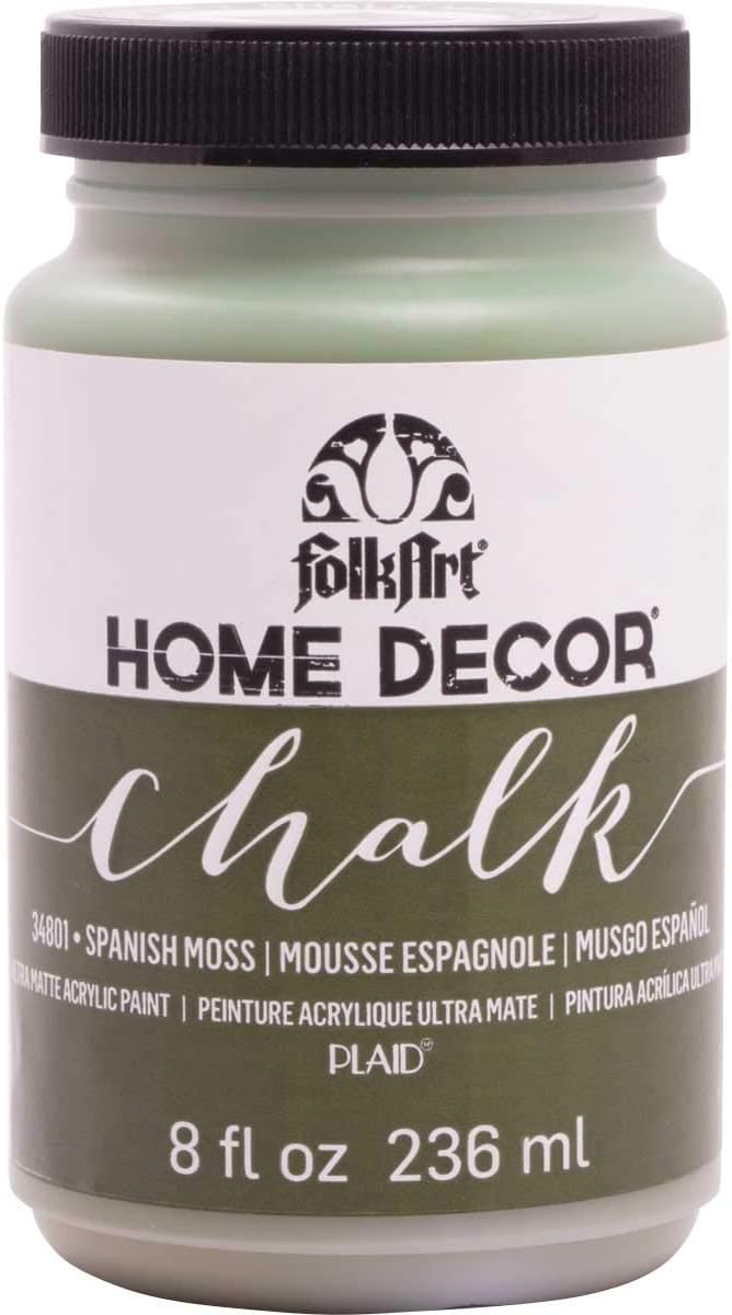 FolkArt Home Decor Chalk Furniture & Craft Acrylic Paint in Assorted Colors, 8 ounce, Spanish Moss