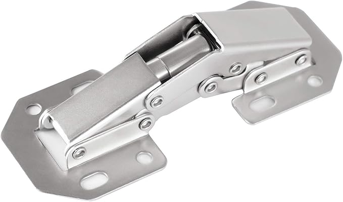 8-Pack Hidden Hinges for Cabinet Doors Frameless, Concealed Cabinet Hinges, 90 Degree Flush Mount Hinges