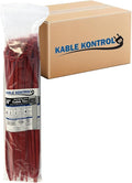 Kable Kontrol Cable Zip Ties, 14 Inch, 3500 Pcs, HD 120lbs Test, Red | Nylon Plastic, Self Locking, UL Listed, Indoor Use