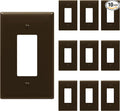 ENERLITES Decorator Light Switch or Receptacle Outlet Wall Plate, Gloss Finish, Over-Size 1-Gang 5.5" x 3.5", Unbreakable Polycarbonate Thermoplastic, UL Listed, 8831O-BR-10PCS, Brown (10 Pack)