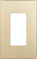 ENERLITES Elite Series Screwless Decorator Wall Plate Child Safe Outlet Cover, Gloss Finish, Size 1-Gang 4.68" H x 2.93" L, Unbreakable Polycarbonate Thermoplastic, SI8831-GD, Gold
