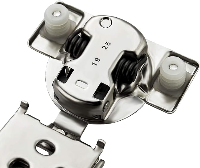 Ravinte 50 Pack 25 Pairs 1/2 inch Overlay Soft Close Hinges for Kitchen Cabinet Hinges Satin Nickel Hidden Hinges Stainless Steel Concealed Hinge self Closing