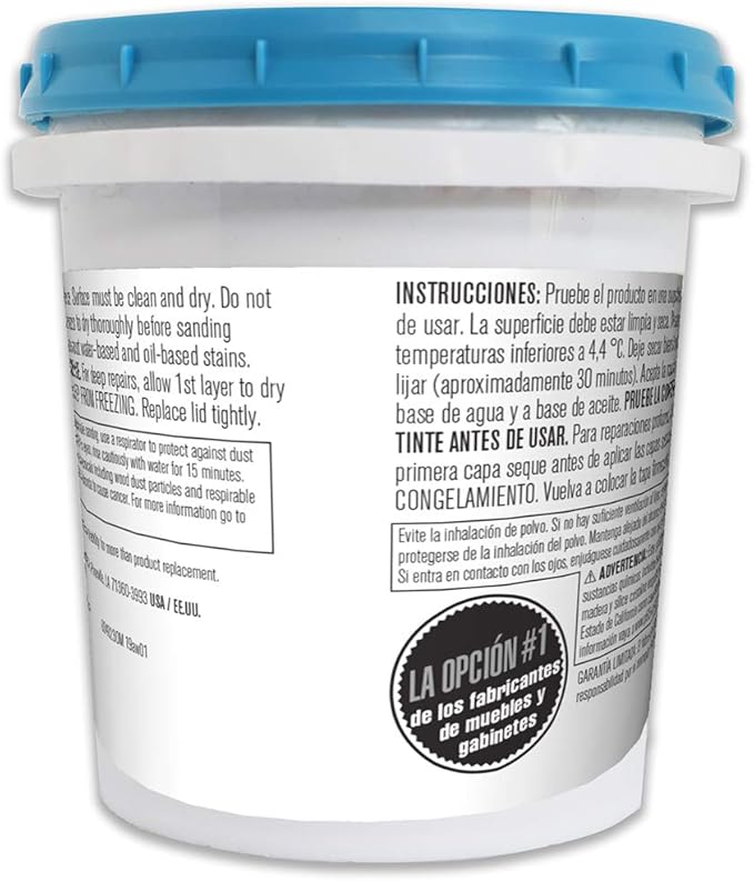 FamoWood 40022126 Latex Wood Filler - Pint, Natural, 24 oz.