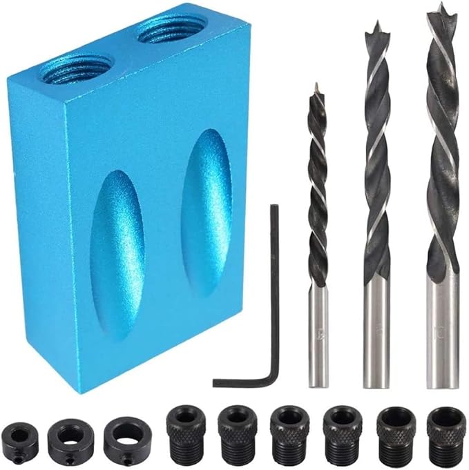 Pocket Hole Screw Jig Dowel Drill Joinery Kit Carpenters Wood Woodwork Guides Joint Angle Tool Carpentry Locator Craft Locator